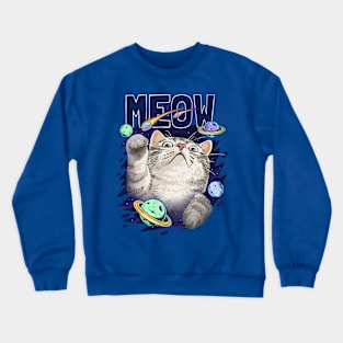 Kids Cat Space Crewneck Sweatshirt